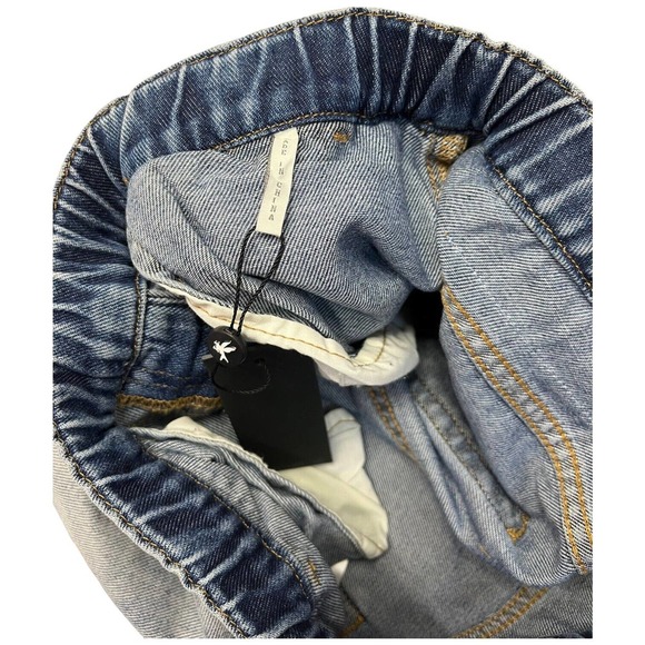 New One Teaspoon Shabbies Drawstring Boyfriend Destroyed Cuffed Montana Blue XS - Picture 16 of 16